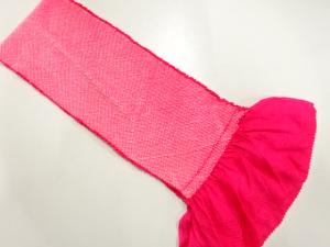 正絹　振袖用　絞り帯揚げ